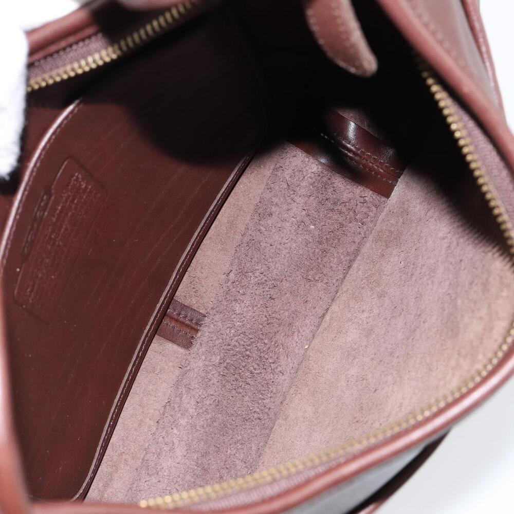 Coach Shoulder Bag Leather Dark Brown Auth 149672 - Picture 10 of 16